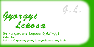 gyorgyi leposa business card